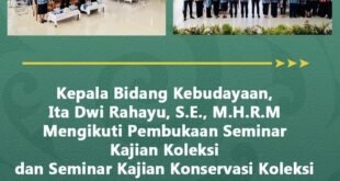 Disparbudpora Palangka Raya Gelar Seminar Kajian Koleksi dan Konservasi di Museum Balanga