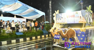 Hujan Tak Hentikan Semangat Warga, Pawai Takbiran Palangka Raya Tetap Meriah